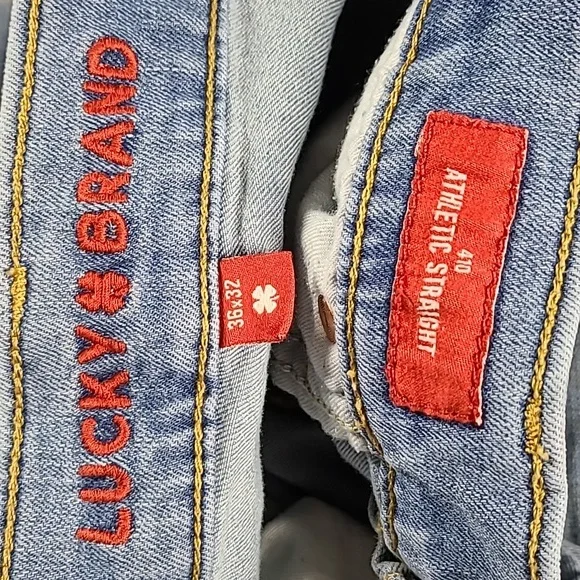 LUCKY BRAND 410 ATHLETIC STRIGHT 36x30 MENS PRE-OWNED MECHANIC WORK STRECH JEANS - Picture 8 of 8